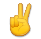 Mano che fa il gesto della pace Emoji LG