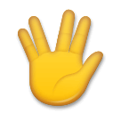 🖖 Hand mit gespreiztem Mittel- und Ringfinger Emoji auf LG