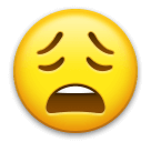 😩 Weary Face Emoji on LG Phones