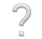 White Question Mark Emoji on LG Phones