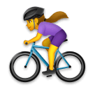 🚴‍♀️ Woman Biking Emoji on LG Phones