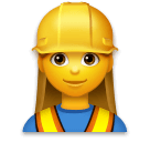 👷‍♀️ Trabalhadora da construção civil Emoji nos LG