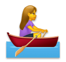 🚣‍♀️ Femme ramant dans un bateau Émoji sur LG
