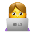 👩‍💻 Donna con computer Emoji su LG