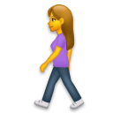 🚶‍♀️ Donna che attraversa la strada Emoji su LG