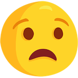 anguished-face Emoji messenger