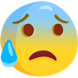 anxious-face-with-sweat Emoji messenger