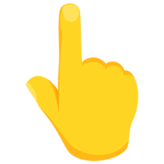 Dorso da mão com dedo indicador apontando para cima Emoji Messenger
