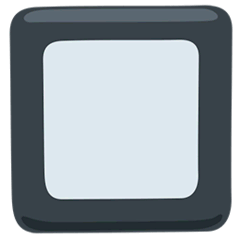 Schwarz umrandetes weißes Quadrat Emoji Messenger