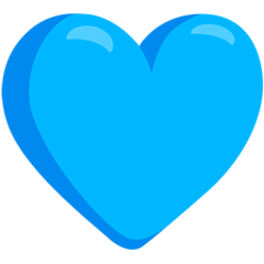 Corazón azul Emoji Messenger