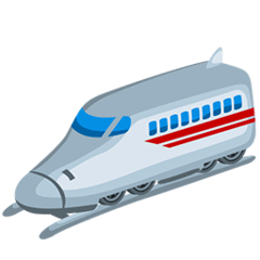 Hochgeschwindig­keitszug mit stromlinien­förmiger Nase Emoji Messenger