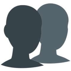 👥 Duas silhuetas humanas Emoji nos Messenger