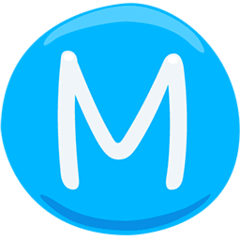 Ⓜ️ M en un círculo Emoji en Messenger
