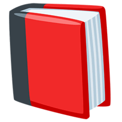 Libro di testo rosso Emoji Messenger