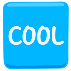 Simbolo con parola inglese “Cool” Emoji Messenger