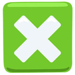 Cross Mark Button Emoji in Messenger