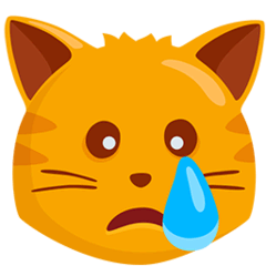 Muso di gatto che piange Emoji Messenger