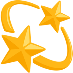 💫 Simbolo della stella con scia circolare Emoji su Messenger