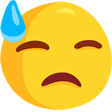 downcast-face-with-sweat Emoji messenger