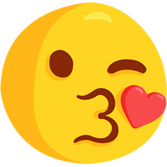 Kuss zuwerfendes Gesicht Emoji Messenger