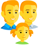 family-man-man-girl Emoji messenger