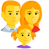 family-man-woman-girl Emoji messenger
