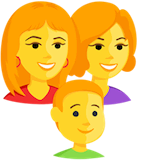 family-woman-woman-boy Emoji messenger