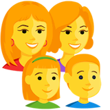family-woman-woman-girl-boy Emoji messenger