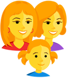 family-woman-woman-girl Emoji messenger
