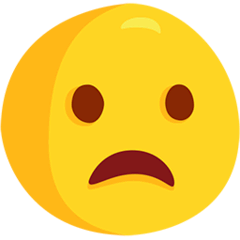 Faccina imbronciata a bocca aperta Emoji Messenger