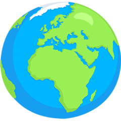 🌍 Globe centré sur l’Europe et l’Afrique Emoji in Messenger
