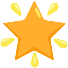 Estrela brilhante Emoji Messenger
