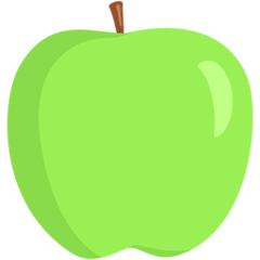 Зеленое яблоко Эмодзи в Messenger