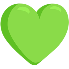💚 Grünes Herz Emoji auf Messenger