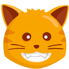 Muso di gatto felice Emoji Messenger
