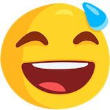 grinning-face-with-sweat Emoji messenger