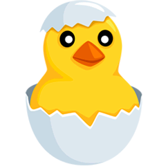 Pollito saliendo del huevo Emoji Messenger