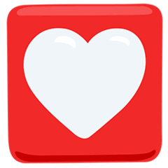 Decoração com coração Emoji Messenger