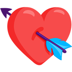Herz mit Pfeil Emoji Messenger