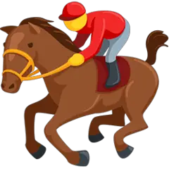 Jockey auf Rennpferd Emoji Messenger