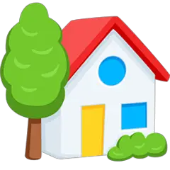 🏡 House With Garden Emoji in Messenger