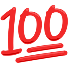 100-Punkte-Symbol Emoji Messenger
