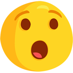 Hushed Face Emoji in Messenger