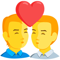 Due uomini che si baciano Emoji Messenger