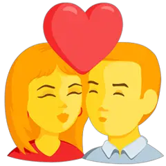 Sich küssendes Paar Emoji Messenger