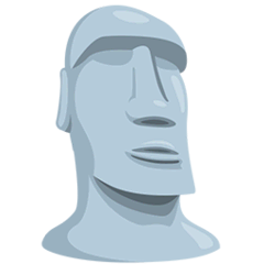 🗿 Статуя с острова Пасхи Эмодзи в Messenger