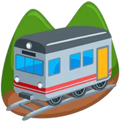 Train de montagne Émoji Messenger