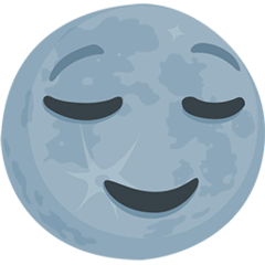 New Moon Face Emoji in Messenger