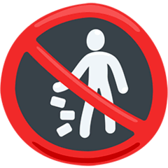 🚯 Prohibido tirar basura Emoji en Messenger