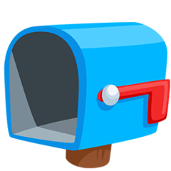 Открытый почтовый ящик с опущенным флажком Эмодзи в Messenger